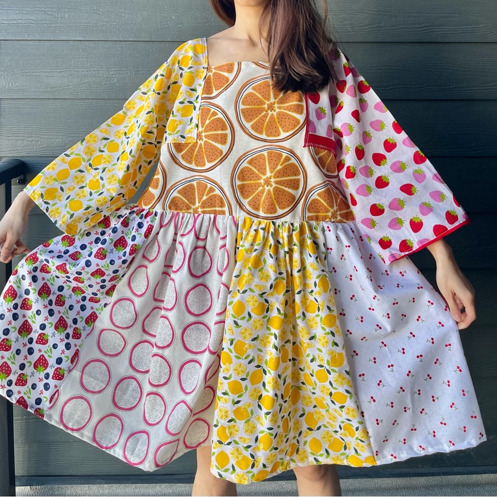 Handmade Fruit Paradise Flavorful Print Bandana Dress | SKU 02053 IKEA